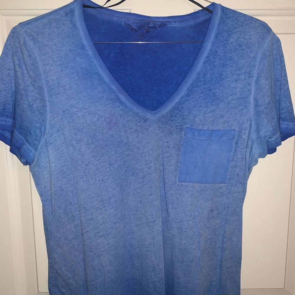 Blue V neck tee
